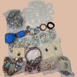 Large Lot Assorted Fashion Earrings  Rhinestone, Crystal, Pearl, Hoop & Drop Styles