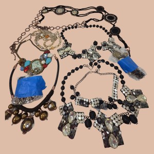 Large Mixed Costume Jewelry Lot  Statement Necklaces, Rhinestones, Beads, Chains & More