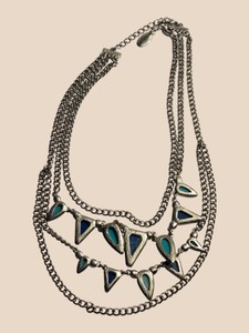 Nicole by Nicole Miller Silver-Tone Layered Statement Necklace  Blue Turquoise Style