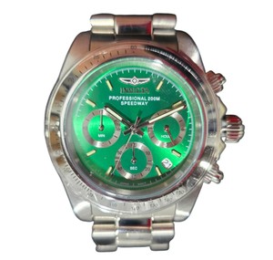 Retail Value $299.00 Invicta Speedway 14384 Professional 200M Watch w Box - Green Dial & Silver-Tone Band