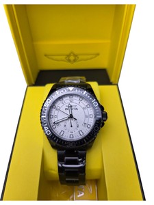 Retail Value $249.00 Invicta 50567 Mens Watch w Box - Black Bracelet Band & White Dial