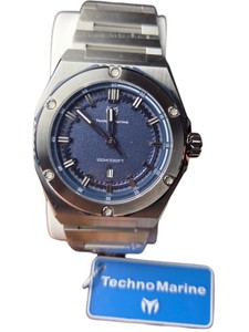 TechnoMarine Coral Legacy TM-416090 Mens Watch Blue Dial Stainless Steel Bracelet - New with Box