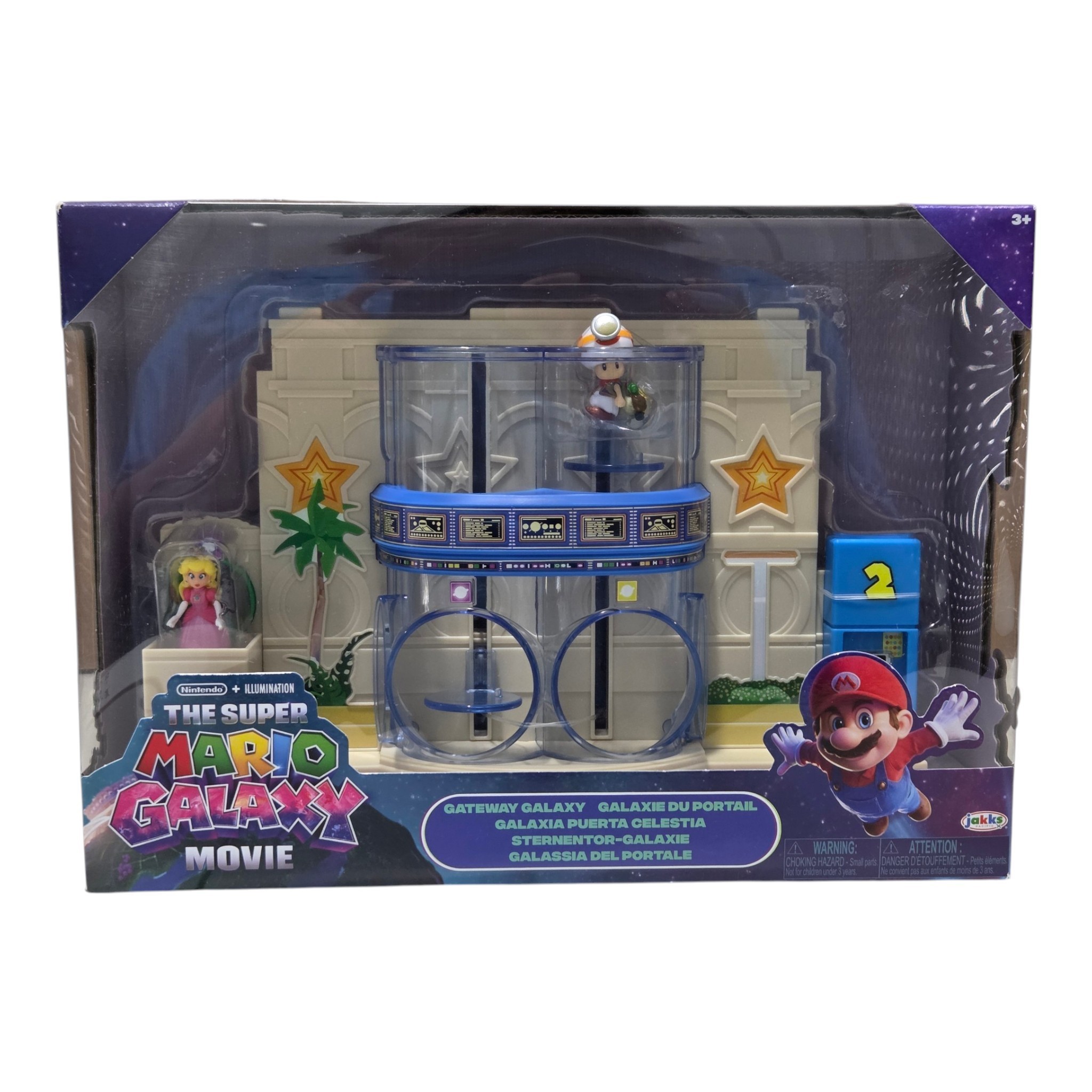 Jakks Pacific Super Mario Galaxy Movie Gateway Galaxy Playset w Captain Toad & Peach