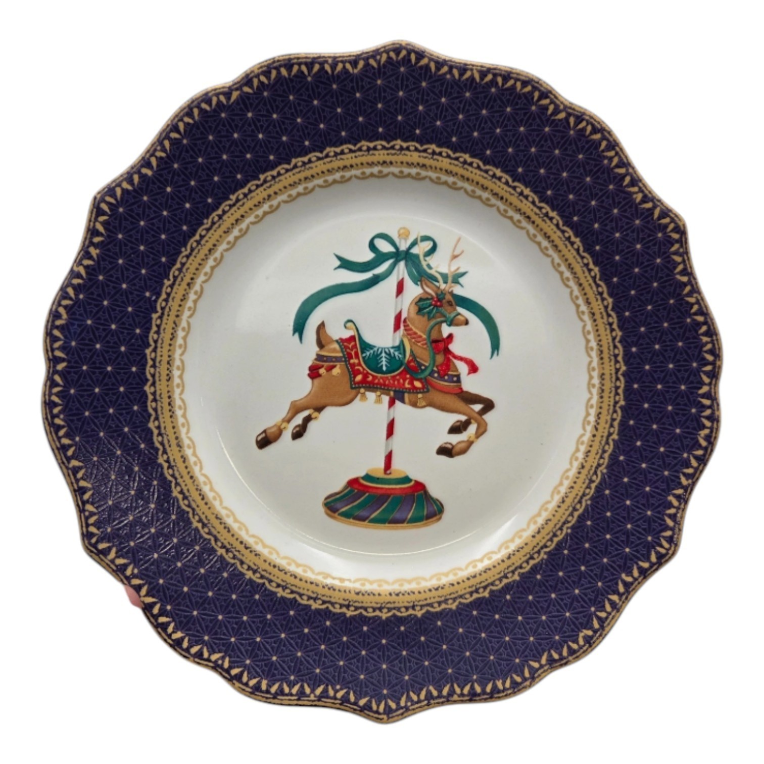 Robert Stanley Home Collection Carousel Horse Christmas Tableware Salad Plate
