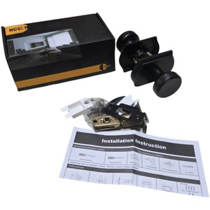 Lot of 14 NCSEN Black Privacy Door Knob Sets  BathBedroom Heavy-Duty Locking Knobs