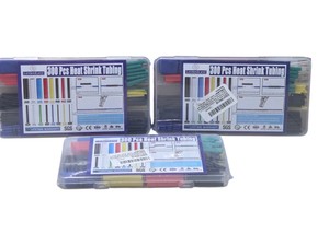 Lot of 3 LordandLand 300-Piece Heat Shrink Tubing Kits  Assorted Sizes & Colors