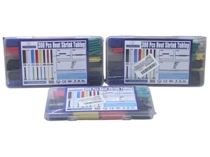 Lot of 3 LordandLand 300-Piece Heat Shrink Tubing Kits  Assorted Sizes & Colors