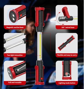 LUXPLLLUSO 600LM Rechargeable Magnetic LED Work Light Bar  Retractable 55.5cm, 2600mAh