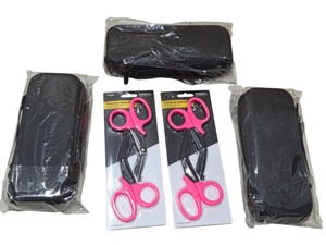 Medical Accessories Lot  3 MGZNMTY Stethoscope Case Kits & 4 Madison Supply Trauma Shears