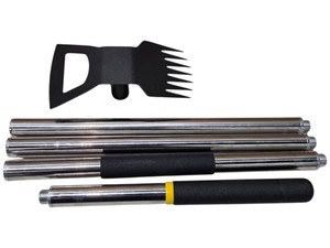 Lot of 3 ATVERDEX 2-in-1 Weed Puller & Garden HoeRake Tools  Long Handle, 7-Tooth