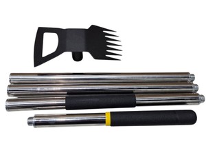 Lot of 3 ATVERDEX 2-in-1 Weed Puller Garden Hoe & 7-Tooth Rake  Long Handle