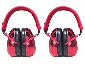 Lot of 2 TacGuru 130 Gemstones Edition Kids Hearing Protection Earmuffs  Ruby Red NRR 23dB
