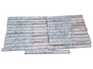 Lot of 23 Safiyya Peel & Stick Bathroom Vinyl Rolls  Black & White Spotted Pattern