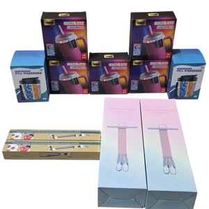 Mixed Lot  5 TUNIKO Colorful Tumbler Lights, 2 Pill Dispensers, 2 Resistance Bands & 2 Watermelon Dicers