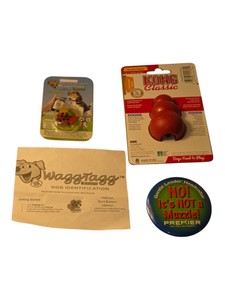KONG Classic Small Dog Toy & WaggTagg Dog ID Tag Lot  Pet Accessories