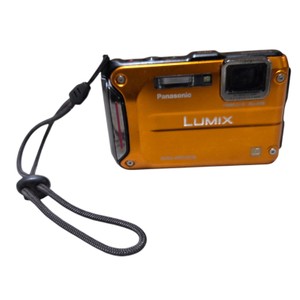 Panasonic Lumix DMC-TS4 Orange Waterproof Shockproof GPS Digital Camera  Untested