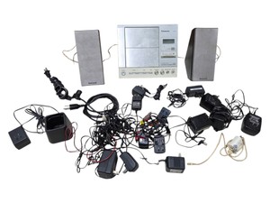 Panasonic SA-EN25 CD Stereo System w 2 Speakers & Assorted Power AdaptersCords