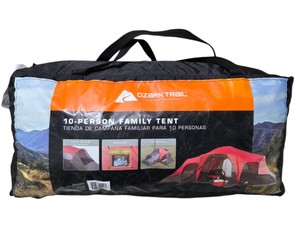 Ozark Trail 10-Person 3-Room Family Tent w Screen Porch 21 x 15 x 66