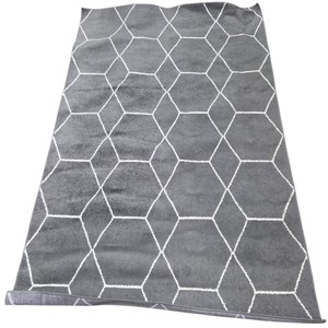 Unique Loom Trellis Frieze Collection GrayIvory Area Rug 5 x 8 01467A