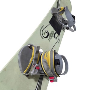 K2 164 Snowboard with GrayYellow Bindings  Preowned