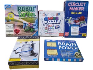 Lot of 5 STEM Educational Games & Activities Robot Turtles Circuit Maker KidzRobotix