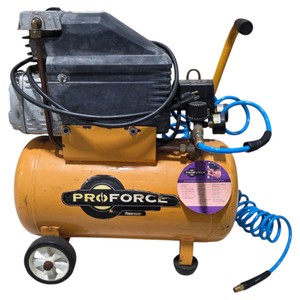 ProForce Powermate 6 Gallon 2 Peak HP Portable Electric Air Compressor Model VPP0200604 with Hose  Untested