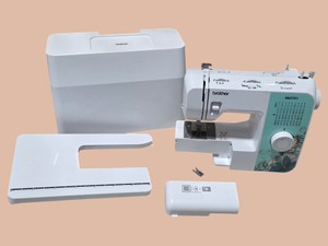  Brother SM3701 37-Stitch Electric Sewing Machine with Extension Table & Cover – Untested