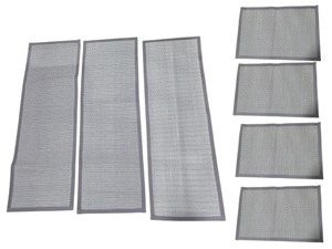  Lot of 7 SONOMA Gray Woven Floor Mats & Runner Rugs  Assorted Sizes