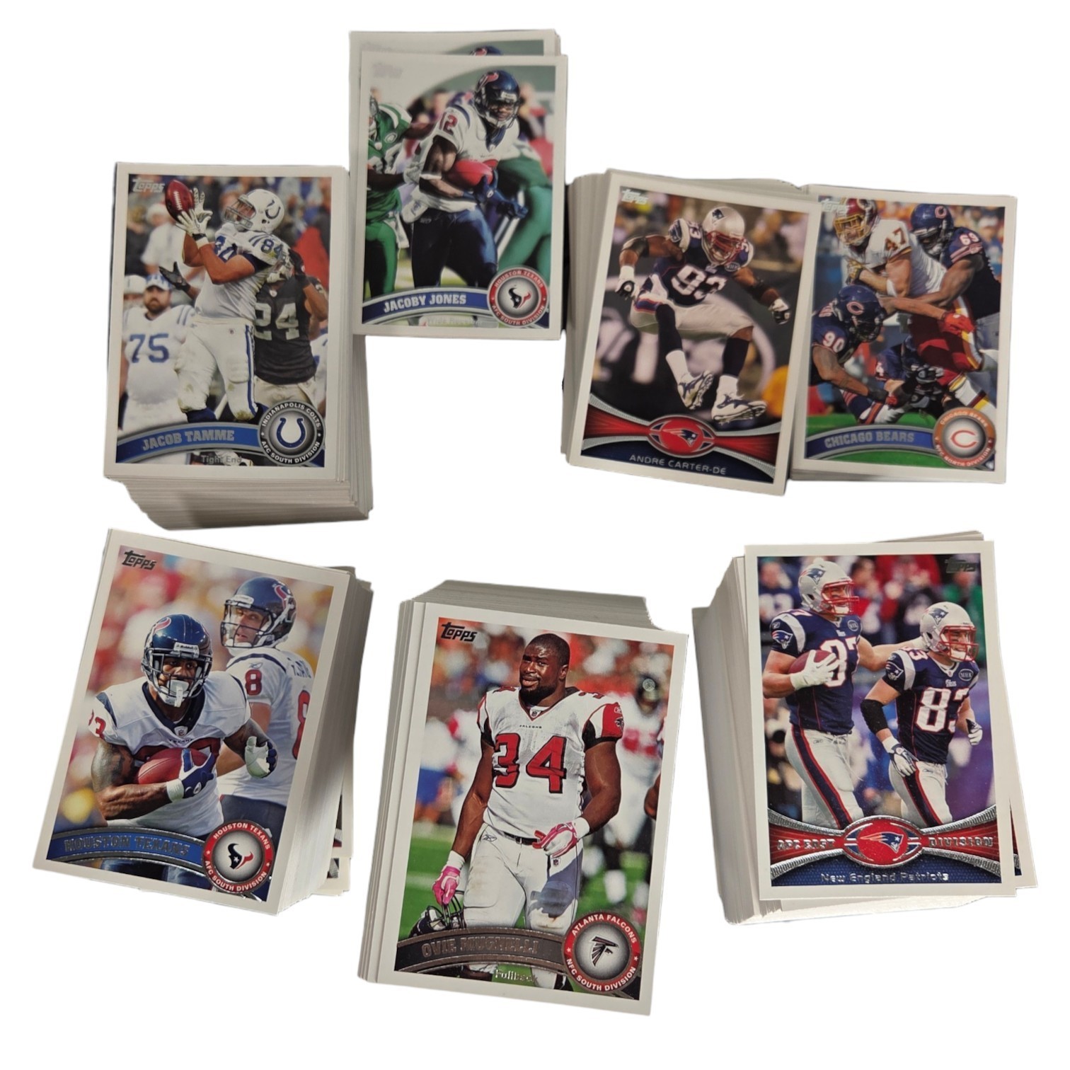 Approx. 3 lb 2 oz Topps NFL Football Trading Card Bulk Lot Mixed Teams & Players