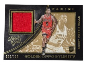 2015-16 Panini Black Gold Bobby Portis Golden Opportunity RC Jersey Relic 094199