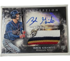 2018 Topps Inception Zack Granite RC Auto 4-Color Patch 029299 Twins