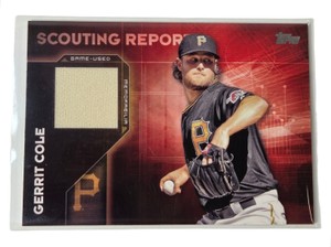 2016 Topps Gerrit Cole Scouting Report Game-Used Memorabilia Card Pirates SRR-GC