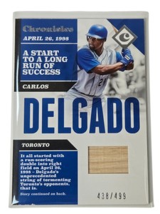 2017 Panini Chronicles Carlos Delgado Game-Used Memorabilia Card 499 CS-CD Blue Jays