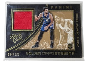 2015-16 Panini Black Gold Jahlil Okafor RC Golden Opportunity Jersey 199 76ers