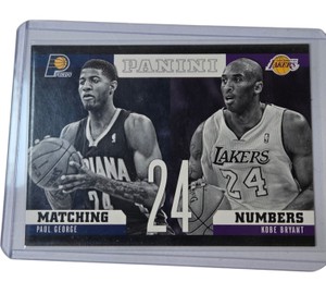 2012-13 Panini Matching Numbers Kobe Bryant Paul George #18 Lakers Pacers