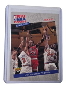 1993-94 Upper Deck Michael Jordan NBA Playoffs Highlights #193 54 Points Bulls