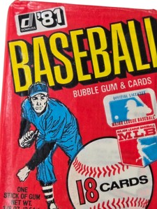 1981 Donruss Baseball Wax Pack  18 Cards  Gum Vintage MLB