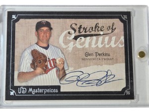 2007 Upper Deck UD Masterpieces Glen Perkins Stroke of Genius Autograph SG-GP Twins