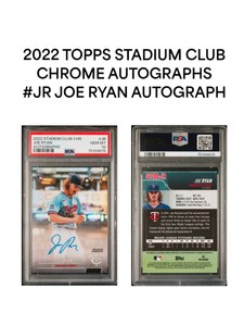 2022 Topps Stadium Club Chrome Joe Ryan RC Autograph #JR PSA 10 Gem Mint