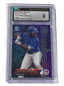 2018 Bowman Mega Box Vladimir Guerrero Jr. #Bowman Trending Purple  CSG 9 Mint