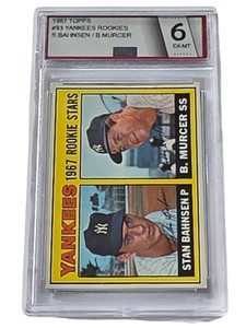 1967 Topps Yankees Rookie Stars #93 Bobby Murcer & Stan Bahnsen  Grade 6 EX-MT