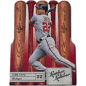 2019 Panini Leather & Lumber Juan Soto #97 Die-Cut Baseball Card  Washington Nationals
