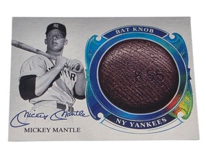 2025 Mickey Mantle Bat Knob Custom Art Card  Facsimile Autograph Yankees