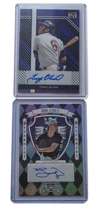 Lot of 2 Tony Oliva 7 & Noah Schultz Autographed Baseball Cards Leaf Panini