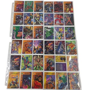 Large Lot Vintage 1995 Marvel OverPower Card Game & Fleer X-Men Cards