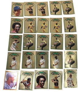 25-Pc Vintage 1981 Topps Baseball Sticker Lot  NL All-Stars Gold Foil  1983