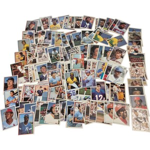 100 Vintage 1980s Topps Sports Sticker Lot  MLB Baseball & NFL Football
