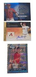 Lot of 3 Baseball Cards  Chris Owings & Ian Kennedy Autos  Kevin Ool 1st Bowman 250