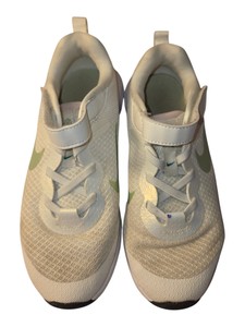 Nike DR9978-115 Kids Size 1Y White Green Pink Sneakers Hook & Loop