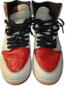 Nike Air Jordan 1 Mid GS 575441-161 Red White Black Size 6Y High Top Sneakers